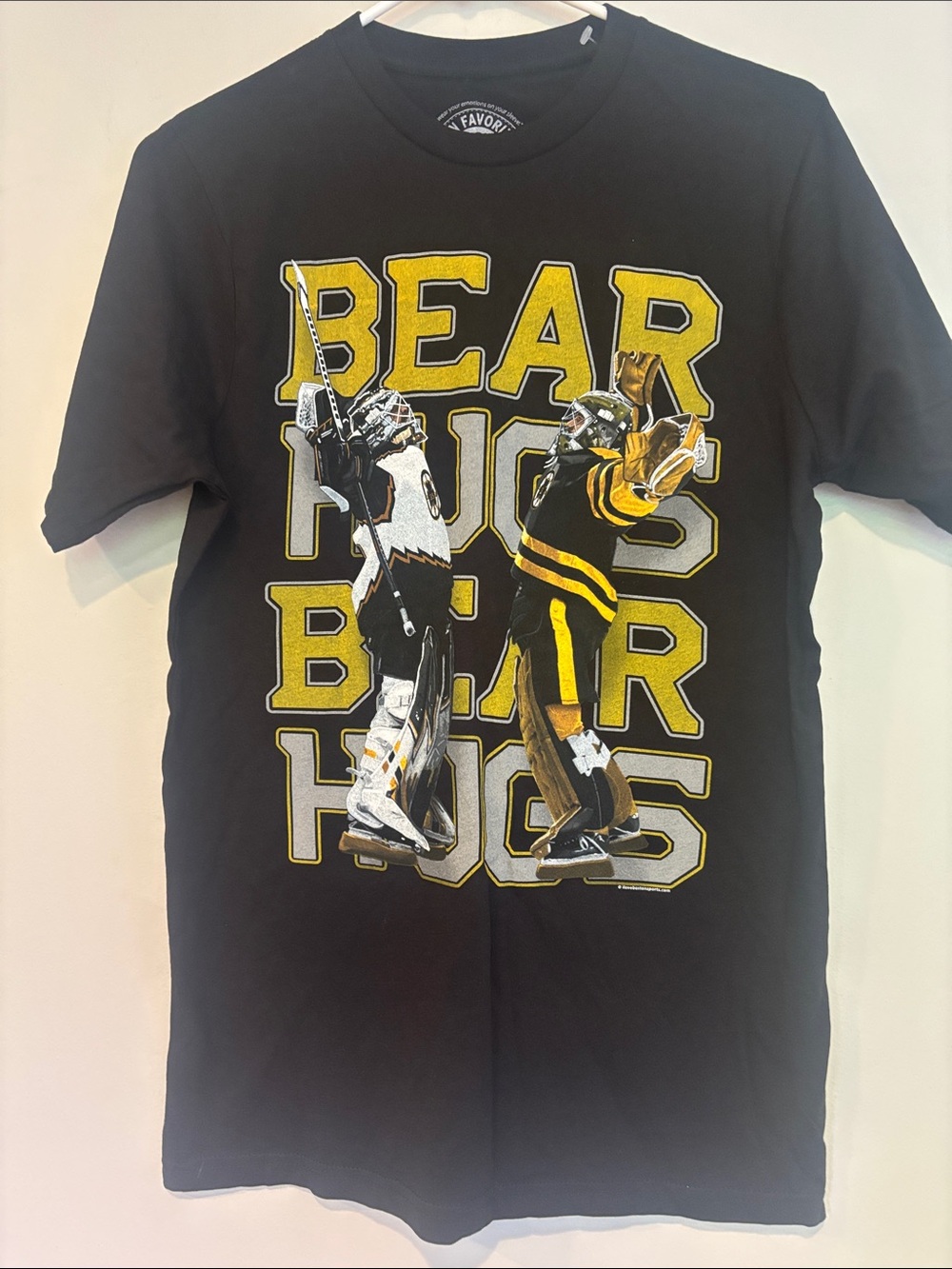 Black 'Bear Hugs' Hockey Graphic Tee